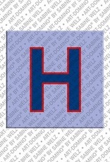 ART-DOMINO® BY SABINE WELZ Letter H - Magnet with the letter H