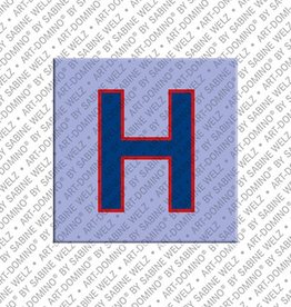 ART-DOMINO® BY SABINE WELZ Magnet - Letter H - 1