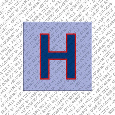 ART-DOMINO® BY SABINE WELZ Letter H - Magnet with the letter H