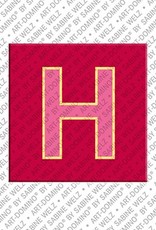 ART-DOMINO® BY SABINE WELZ Letter H - Magnet with the letter H