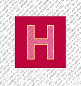 ART-DOMINO® BY SABINE WELZ Magnet - Letter H - 2