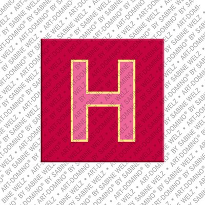ART-DOMINO® BY SABINE WELZ Letter H - Magnet with the letter H