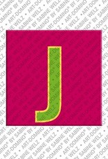ART-DOMINO® BY SABINE WELZ Buchstabe J - Magnet mit dem Buchstaben J