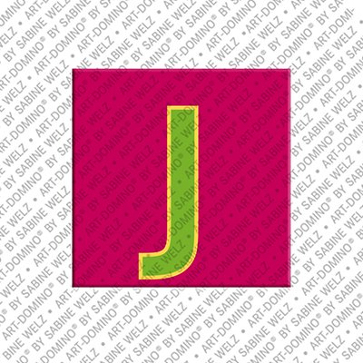 ART-DOMINO® BY SABINE WELZ Letter J - Magnet with the letter J