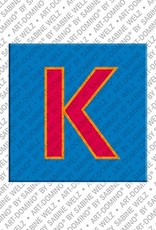 ART-DOMINO® BY SABINE WELZ Letter K - Magnet with the letter K