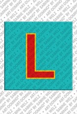 ART-DOMINO® BY SABINE WELZ Letter L - Magnet with the letter L