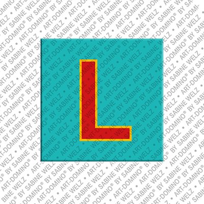 ART-DOMINO® BY SABINE WELZ Letter L - Magnet with the letter L