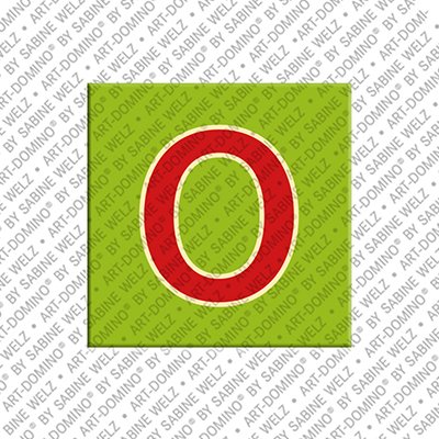 ART-DOMINO® BY SABINE WELZ Letter O - Magnet with the letter O