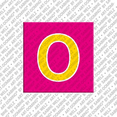 ART-DOMINO® BY SABINE WELZ Letter O - Magnet with the letter O