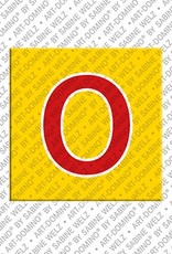 ART-DOMINO® BY SABINE WELZ Letter O - Magnet with the letter O