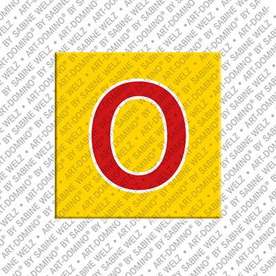 ART-DOMINO® BY SABINE WELZ Letter O - Magnet with the letter O