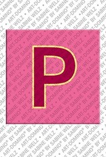 ART-DOMINO® BY SABINE WELZ Letter P - Magnet with the letter P