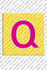 ART-DOMINO® BY SABINE WELZ Letter Q - Magnet with the letter Q