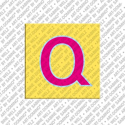 ART-DOMINO® BY SABINE WELZ Letter Q - Magnet with the letter Q