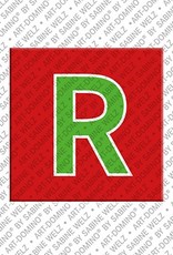 ART-DOMINO® BY SABINE WELZ Letter R - Magnet with the letter R