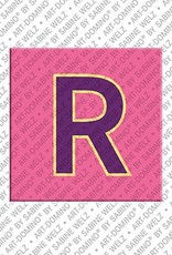 ART-DOMINO® BY SABINE WELZ Buchstabe R - Magnet mit dem Buchstaben R
