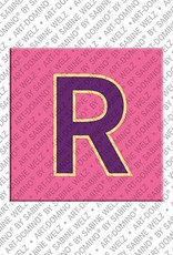 ART-DOMINO® BY SABINE WELZ Letter R - Magnet with the letter R