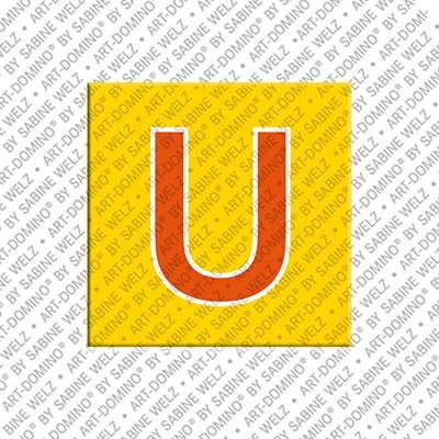 ART-DOMINO® BY SABINE WELZ Letter U - Magnet with the letter U