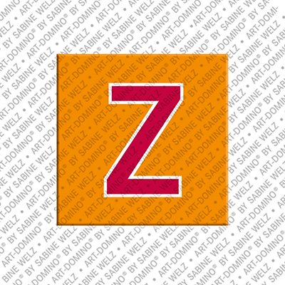 ART-DOMINO® BY SABINE WELZ Lettre Z - Aimant avec la lettre Z