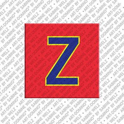 ART-DOMINO® BY SABINE WELZ Lettre Z - Aimant avec la lettre Z