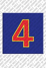 MAGNET-STORIES Number 4 - magnet with the number 4