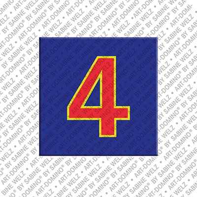 MAGNET-STORIES Zahl 4 - Magnet mit der Zahl 4