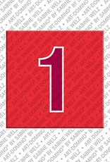 MAGNET-STORIES Number 1 - magnet with the number 1