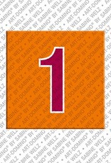 MAGNET-STORIES Number 1 - magnet with the number 1