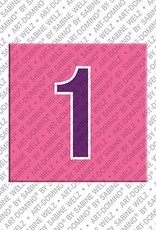 MAGNET-STORIES Number 1 - magnet with the number 1