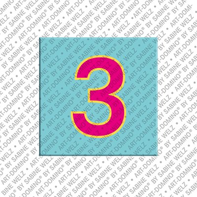MAGNET-STORIES Number 3 - magnet with the number 3