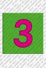 MAGNET-STORIES Number 3 - magnet with the number 3