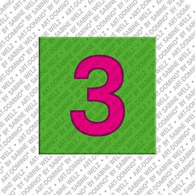 MAGNET-STORIES Numéro 3 - aimant avec le nombre 3