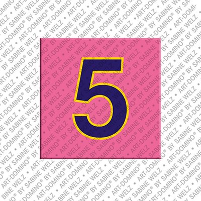 MAGNET-STORIES Number 5 - magnet with the number 5