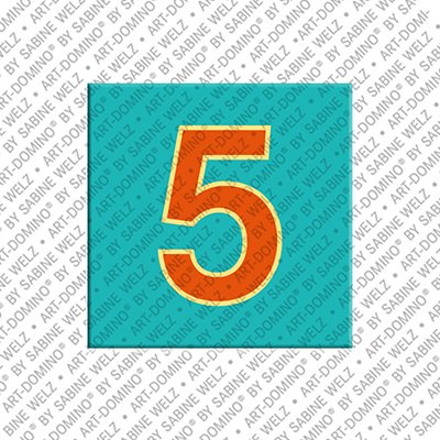 MAGNET-STORIES Numéro 5 - aimant avec le nombre 5