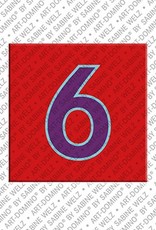 MAGNET-STORIES Number 6 - magnet with the number 6