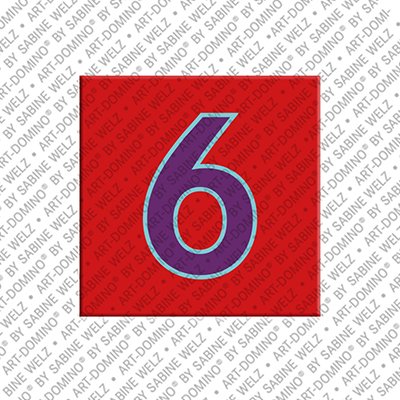 MAGNET-STORIES Zahl 6 - Magnet mit der Zahl 6