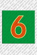MAGNET-STORIES Number 6 - magnet with the number 6