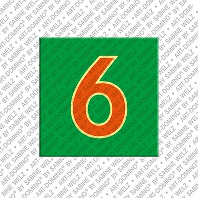 MAGNET-STORIES Zahl 6 - Magnet mit der Zahl 6