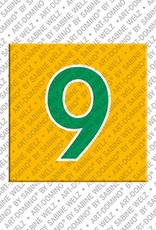 MAGNET-STORIES Numéro 9 - aimant avec le nombre 9