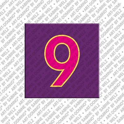 MAGNET-STORIES Number 9 - magnet with the number 9