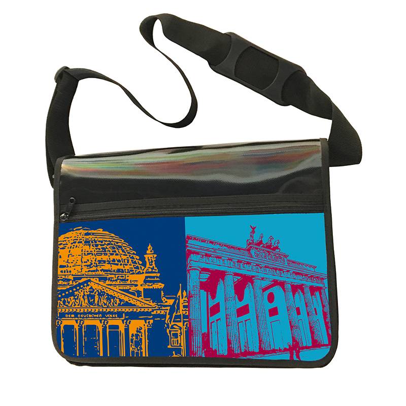 ART-DOMINO® BY SABINE WELZ CITY BAG - Unique - Number 459 with Berlin motif