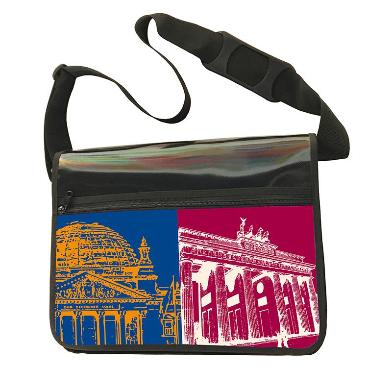 ART-DOMINO® BY SABINE WELZ CITY-BAG - Unique - numéro 465 avec des motifs de Berlin