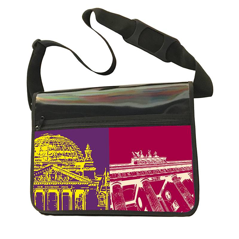 ART-DOMINO® BY SABINE WELZ CITY BAG - Unique - Number 469 with Berlin motif