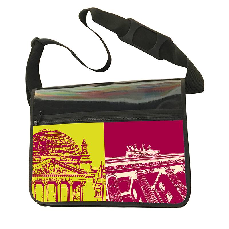 ART-DOMINO® BY SABINE WELZ CITY-BAG - Unikat - Nummer 470 mit Berlin-Motiven