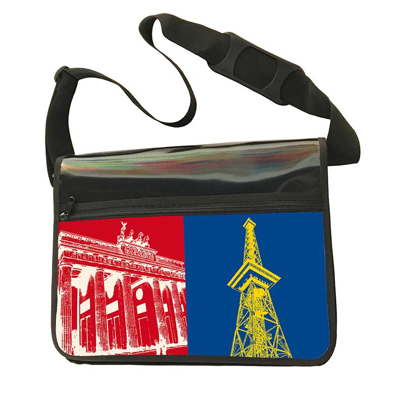 ART-DOMINO® BY SABINE WELZ CITY BAG - Unique - Number 594 with Berlin motif