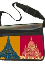 ART-DOMINO® BY SABINE WELZ CITY BAG - Unique - Number 553 with Paris motifs