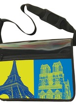 ART-DOMINO® BY SABINE WELZ CITY BAG - Unique - Number 555 with Paris motifs