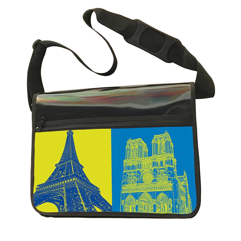 ART-DOMINO® BY SABINE WELZ CITY-BAG - Unique - numéro 555 avec des motifs de Paris