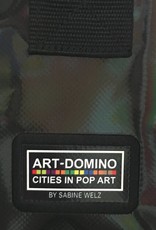 ART-DOMINO® BY SABINE WELZ CITY BAG - Unique - Number 556 with Bordeaux motifs