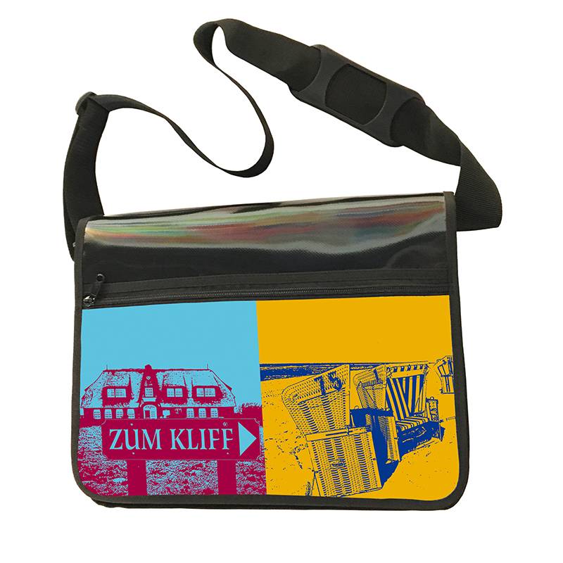 ART-DOMINO® BY SABINE WELZ CITY-BAG - Unikat - Nummer 566 mit Sylt-Motiven